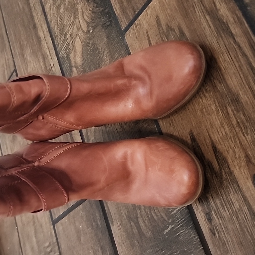 Enzo Angiolini Women’s Easumilo Brown Leather Tall Riding Boots Size 7.5​​​​ - Picture 2 of 9